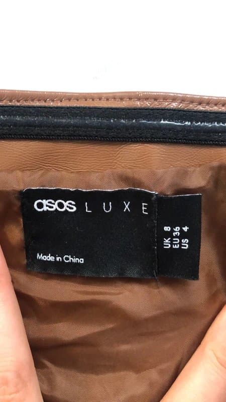 ASOS Brown asos leather corset top