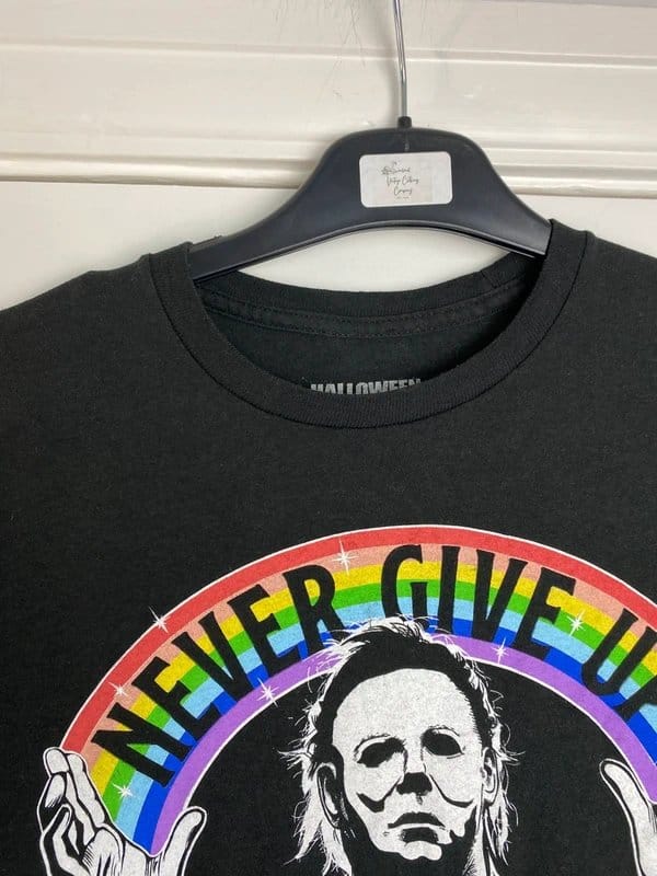 Halloween Michael Myers Black Graphic T-Shirt Medium
