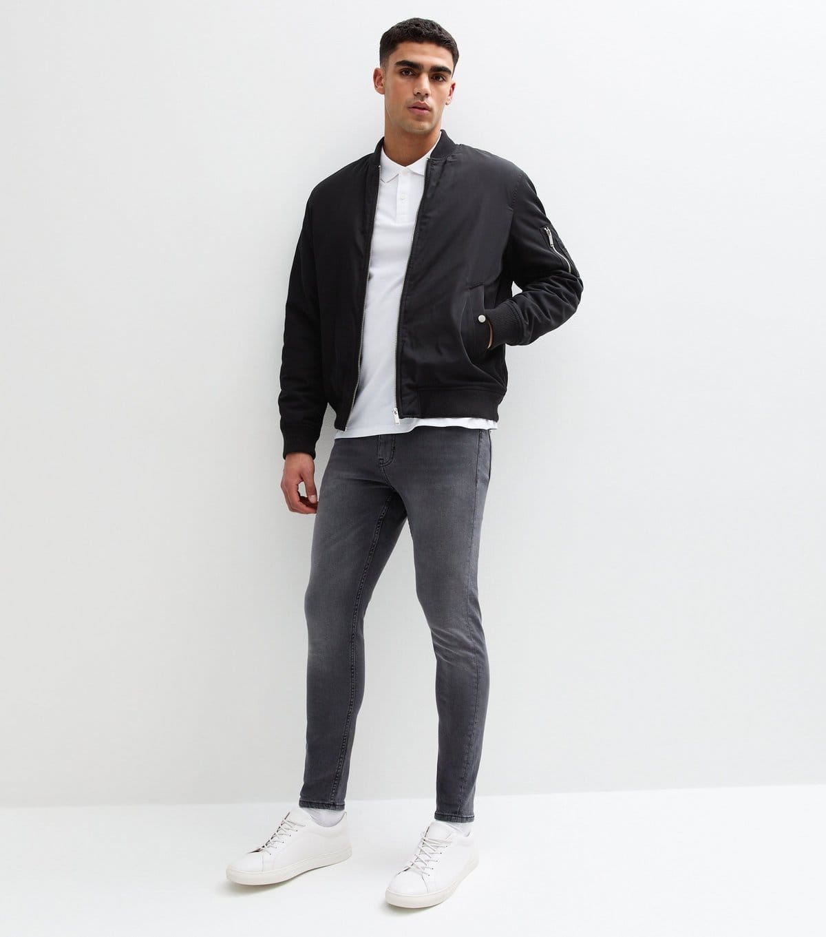 New Look Men's Black Washed Skinny Jeans New Look - 1