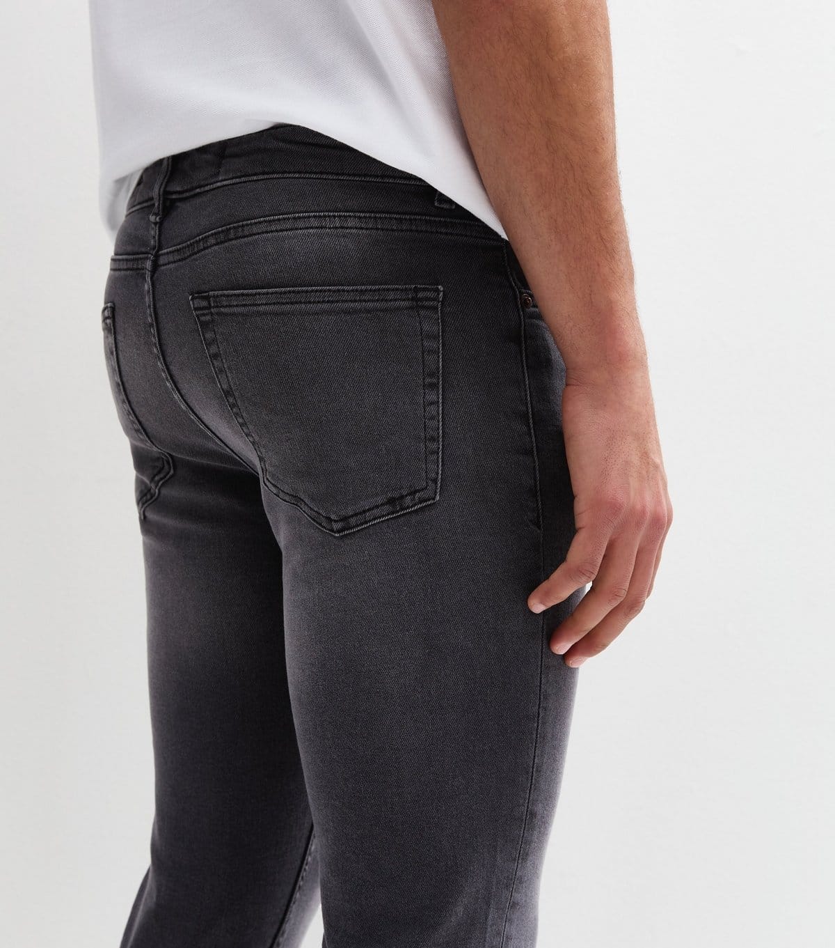 New Look Men's Black Washed Skinny Jeans New Look - 2