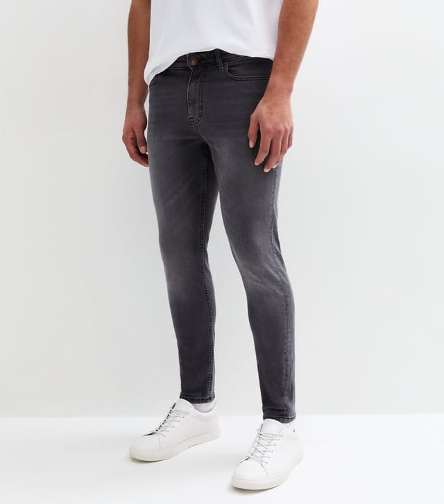 New Look Men's Black Washed Skinny Jeans New Look - 3