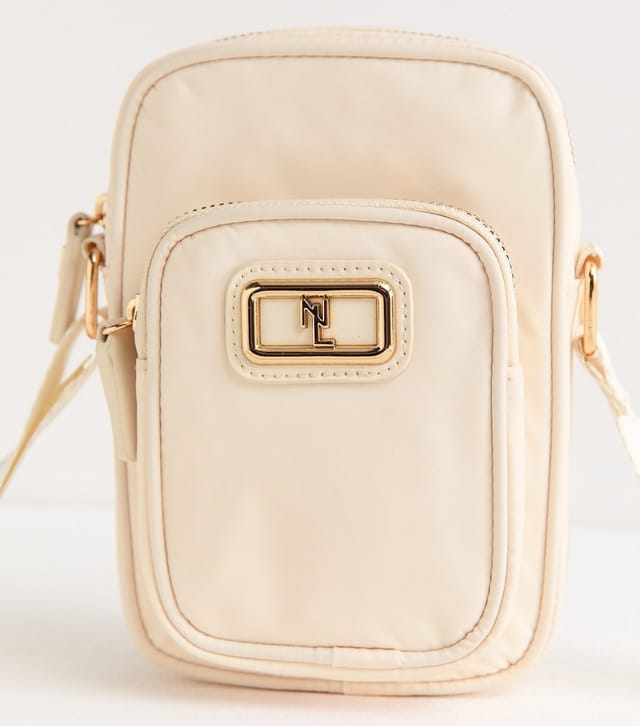 New Look Cream Logo Charm Phone Bag New Look - 3