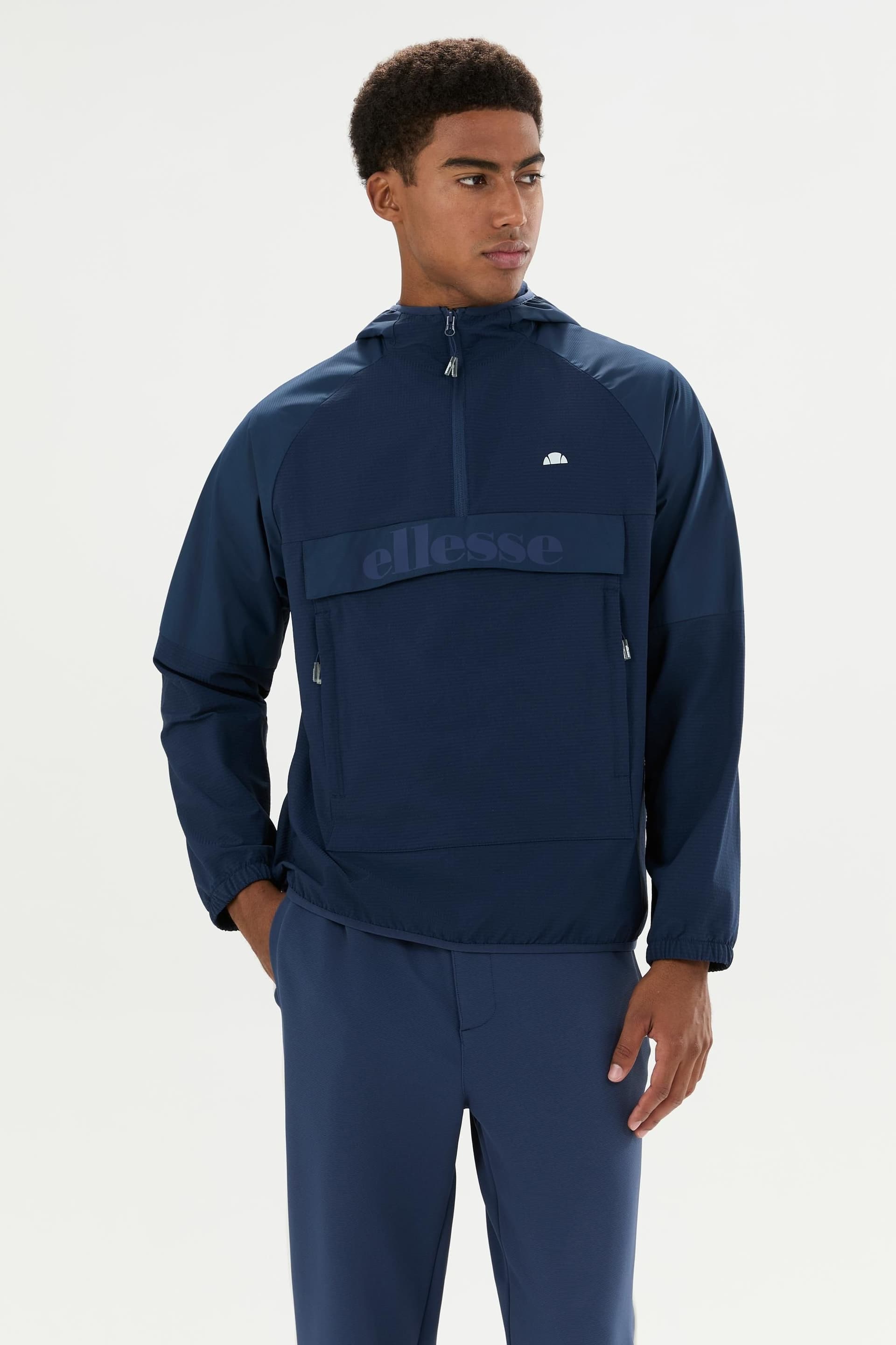 Ellesse Ellesse Men's Taddeo 1/4 Zip Fleece Jacket in Navy