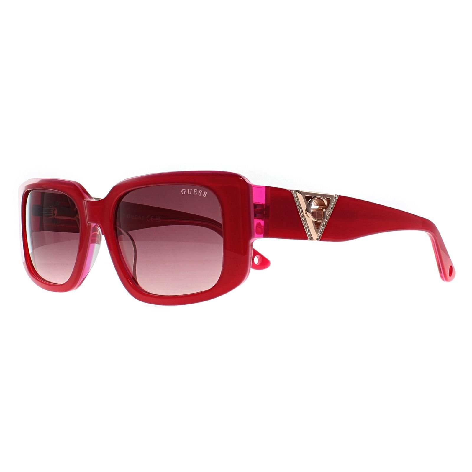 Guess Guess Women's Rectangle Shiny Pink Bordeaux Gradient GU7891 - 2