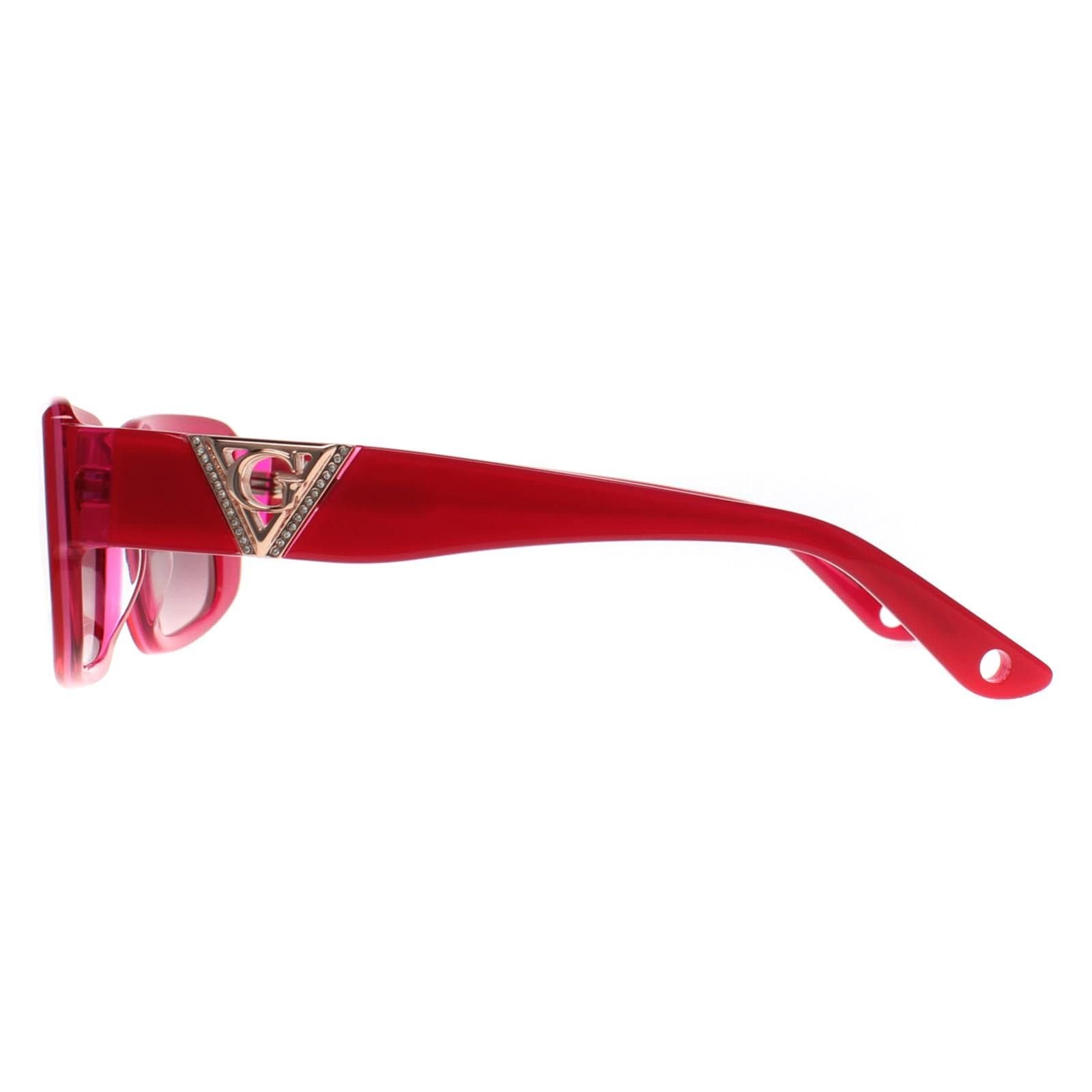 Guess Guess Women's Rectangle Shiny Pink Bordeaux Gradient GU7891 - 3