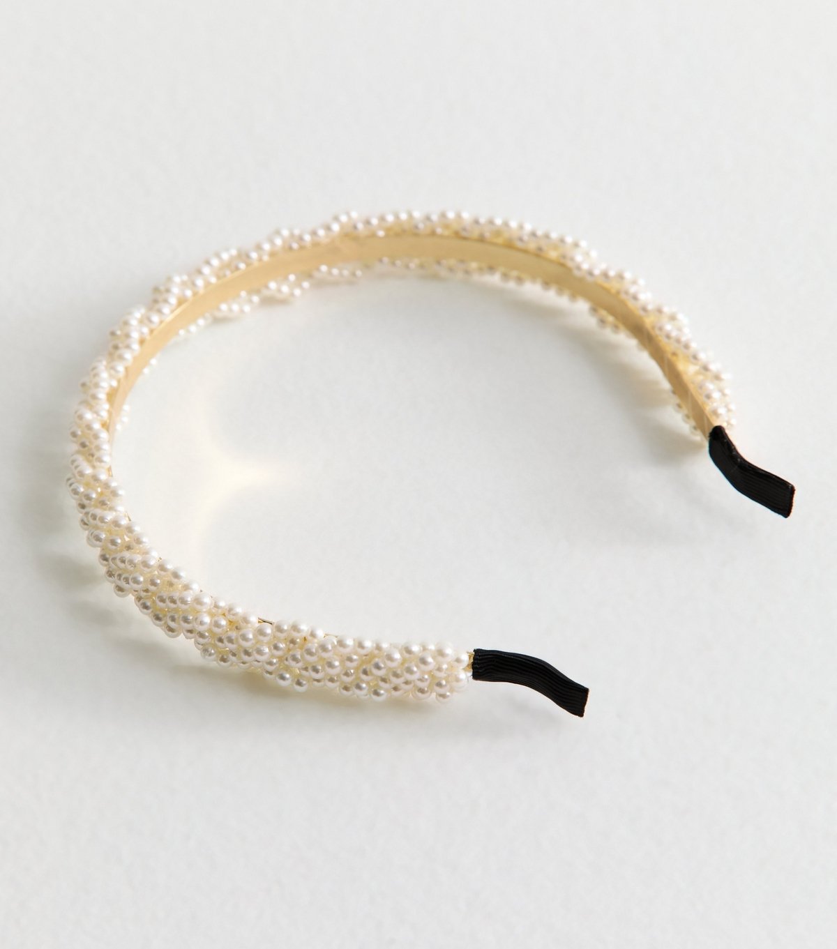 New Look Cream Plaited Faux Pearl Headband New Look - 3