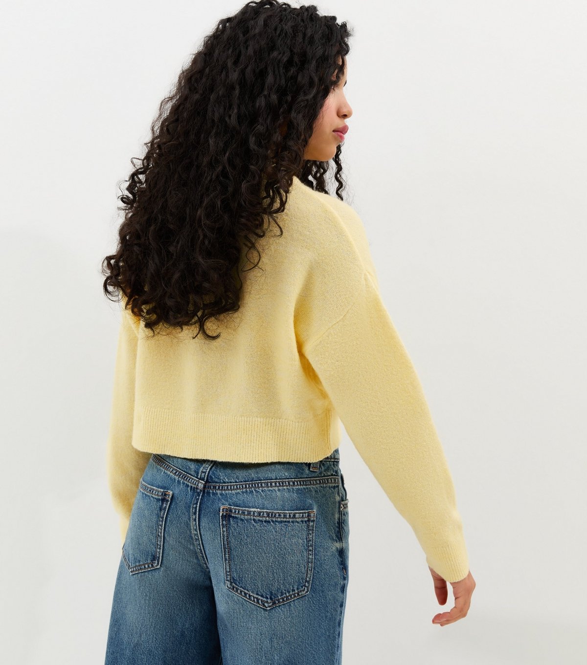 New Look Girls' Light Yellow Crew Neck Jumper New Look - 4