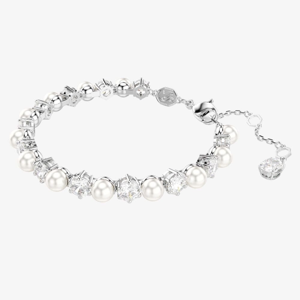 Swarovski Swarovski Women's Matrix Tennis White Pearl Bracelet 5689625 in Silver - 1