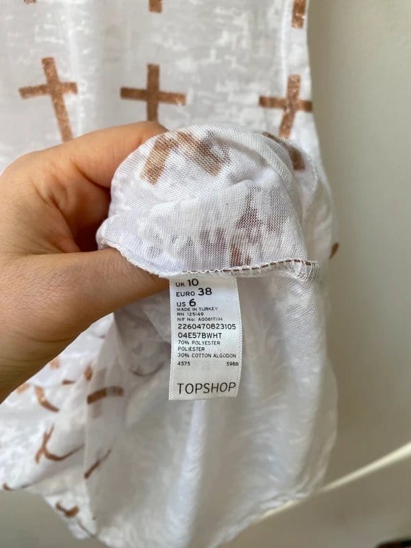 Topshop White & Grey Sleeveless T-shirts
