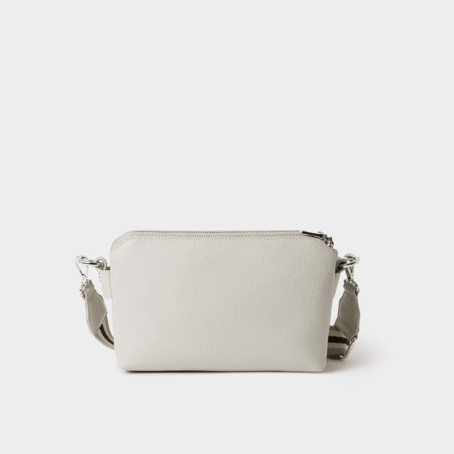 OSPREY LONDON OSPREY LONDON Women's The Stella Leather Crossbody Bag in Taupe - 3
