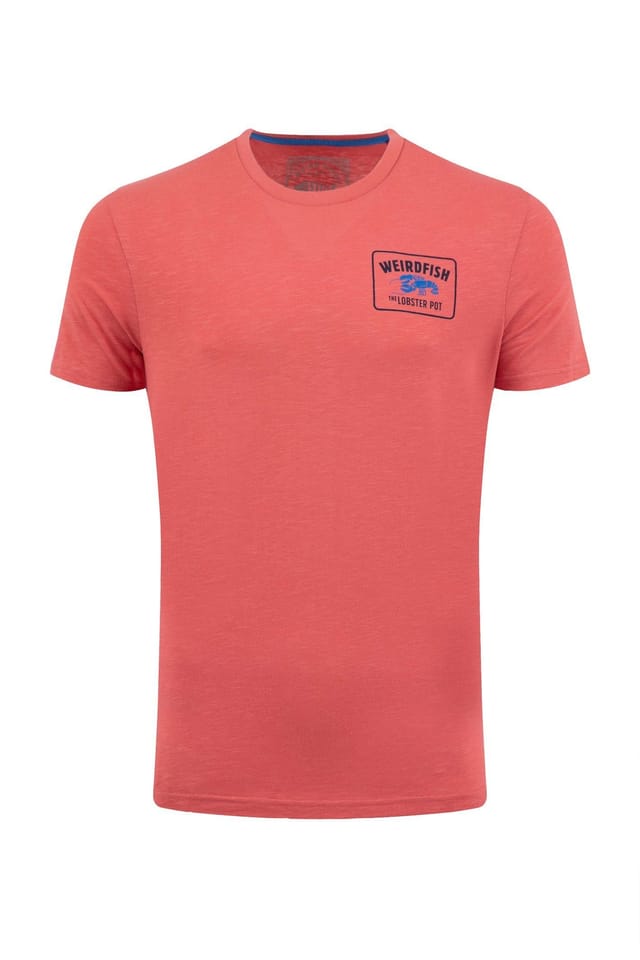 Weird Fish Weird Fish Men's Lobster Pot Graphic T-Shirt in Light Red - 2
