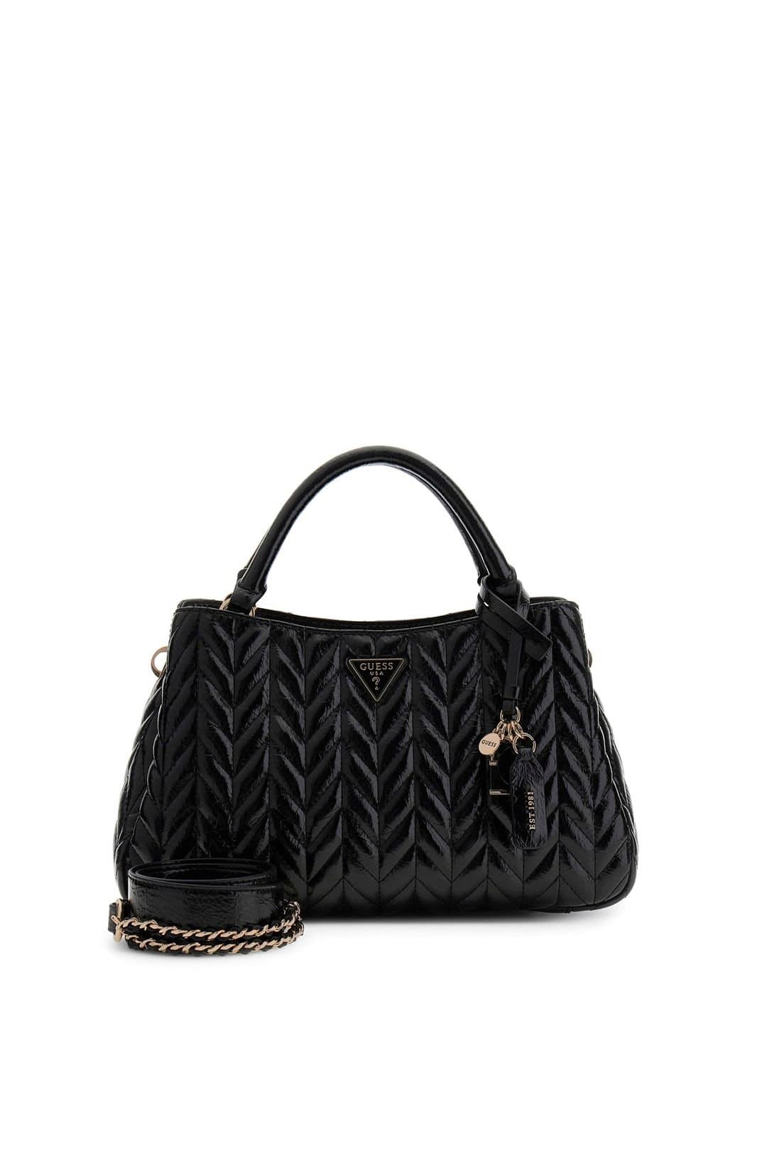 Guess Guess Women's Cheryl Quilt Triple Comp Satchelblack in Black