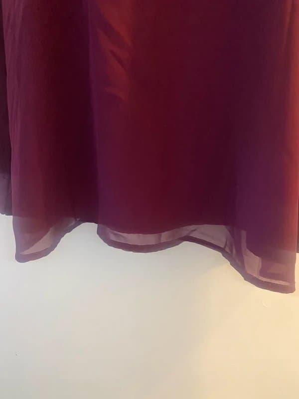 Wallis Wallis Burgundy Purple Floaty Lightweight Chiffon Blouse Top sz 16 Great Condition