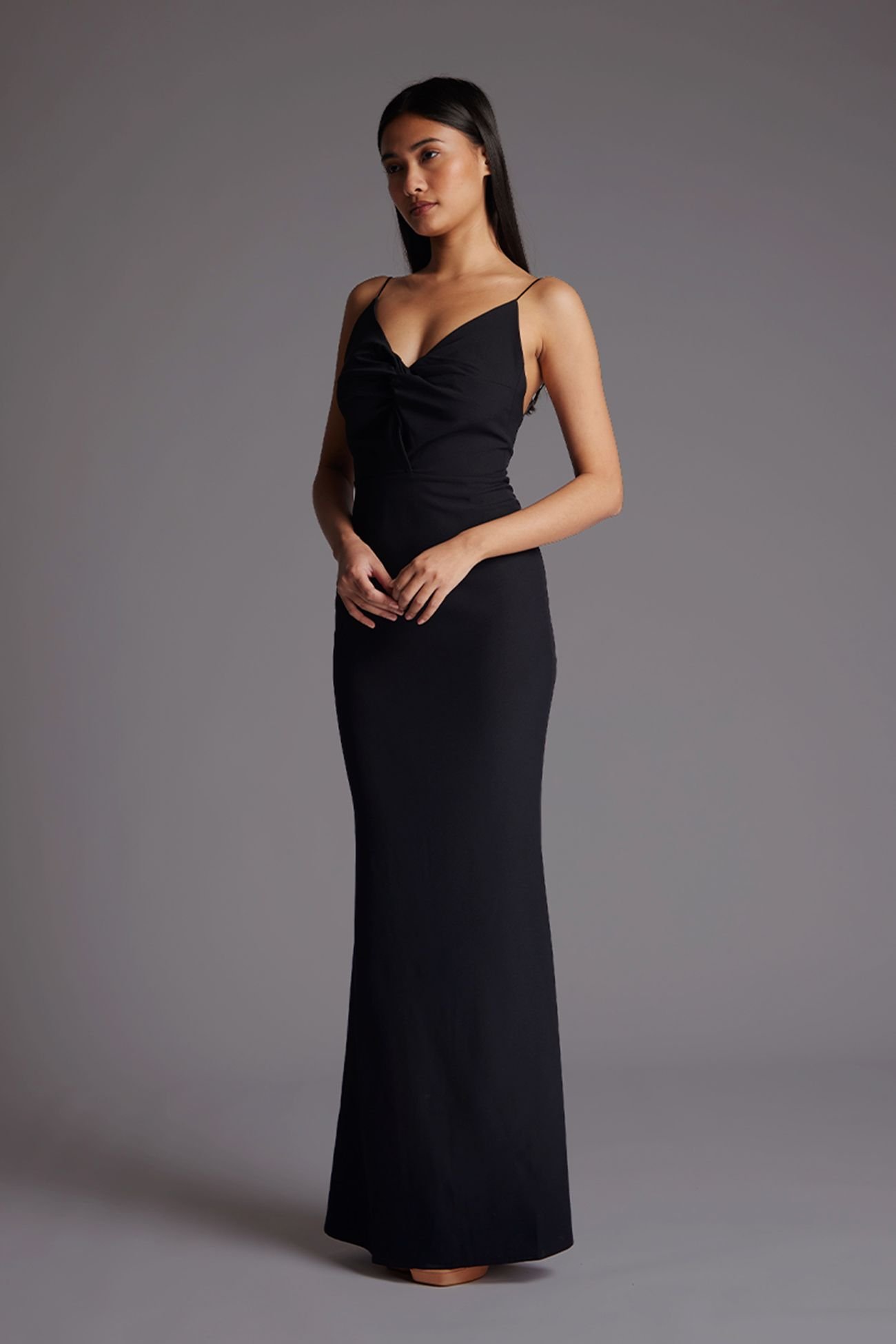 Vesper Vesper Women's Fishtail Strappy Maxi Dress in Black - 2