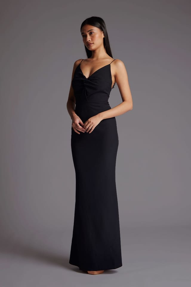 Vesper Vesper Women's Fishtail Strappy Maxi Dress in Black - 2