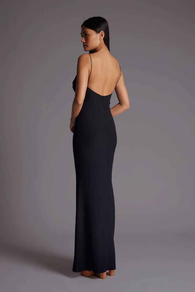 Vesper Vesper Women's Fishtail Strappy Maxi Dress in Black - 3