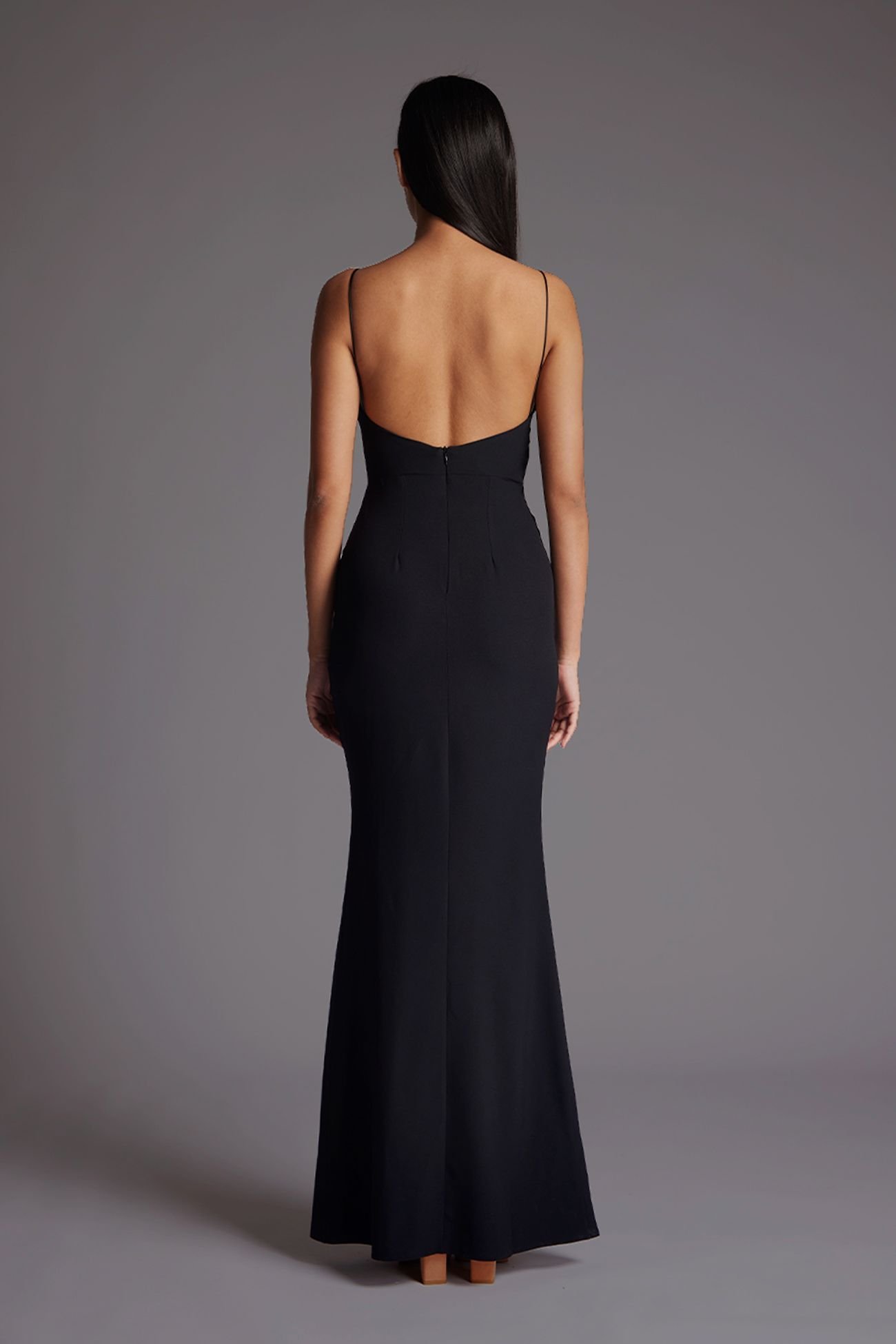 Vesper Vesper Women's Fishtail Strappy Maxi Dress in Black - 4