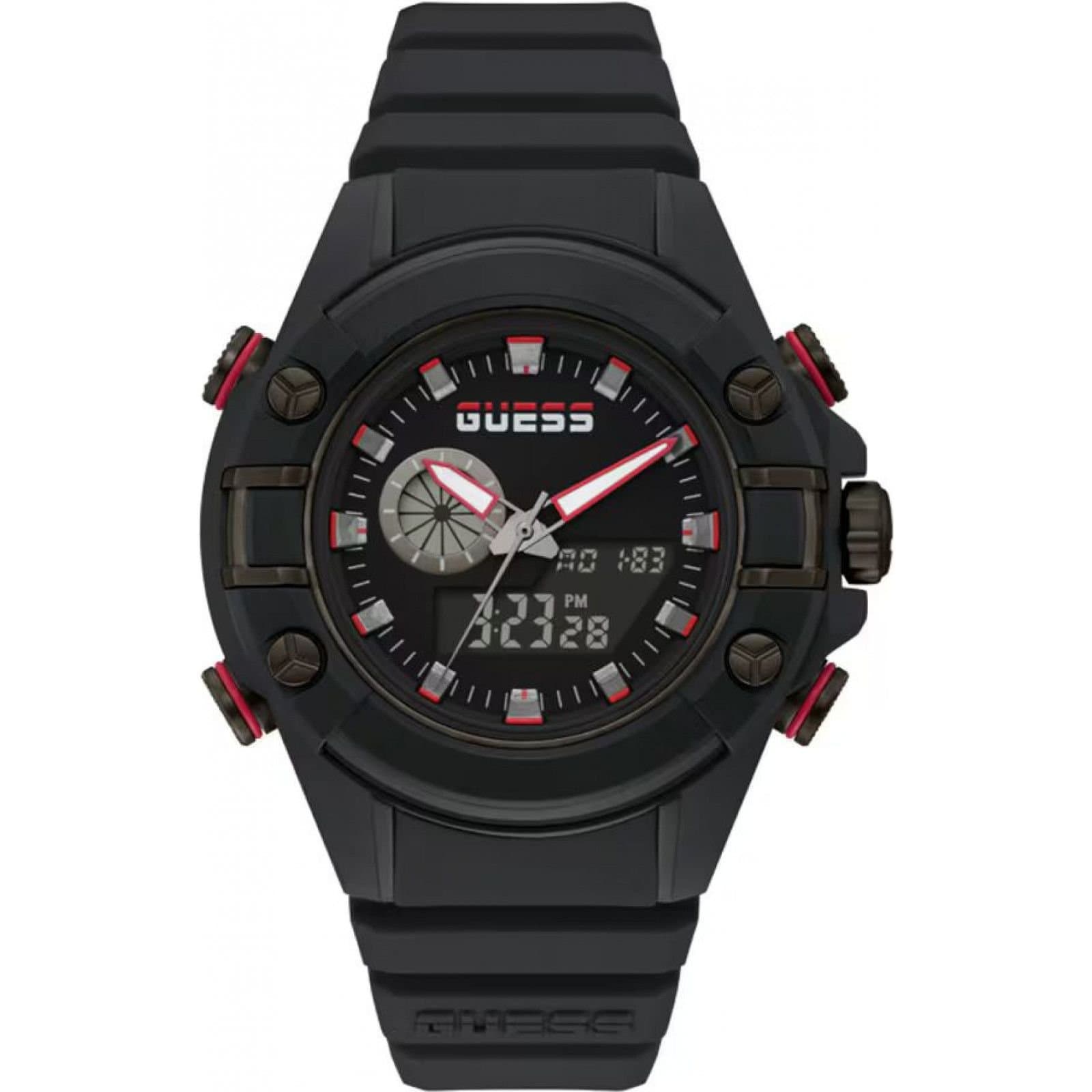 GUESS Guess Men's GW0269G3 47mm Quartz Watch in Black