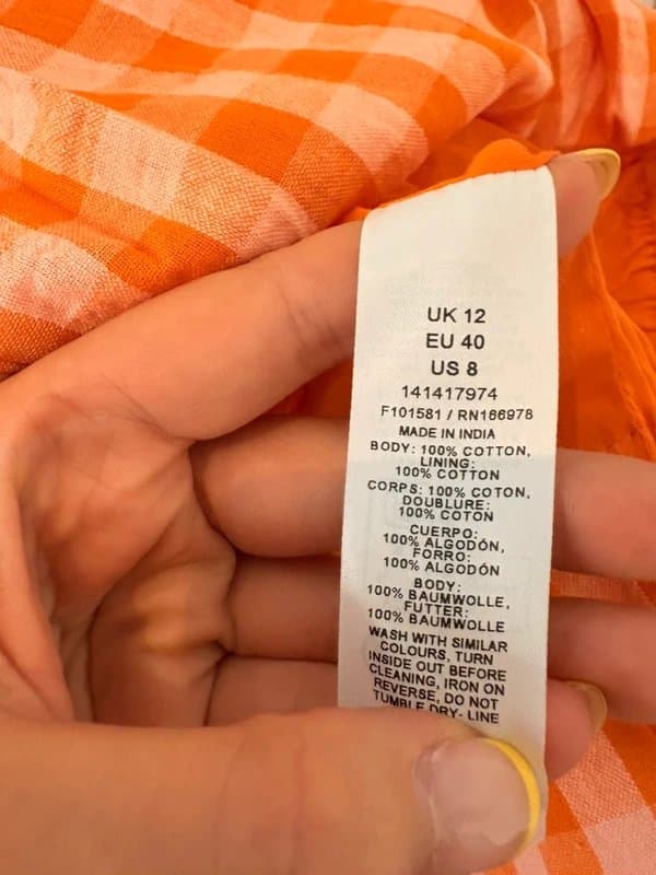 Topshop Topshop BN 100% cotton pink orange gingham cami top peplum top strappy top sleeveless