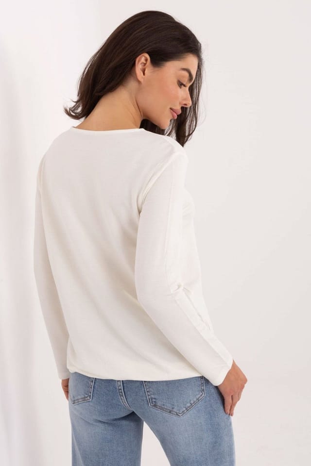 Love Lace Love Lace Women's Micro Modal Soft Fit Casual Blouse in White - 2