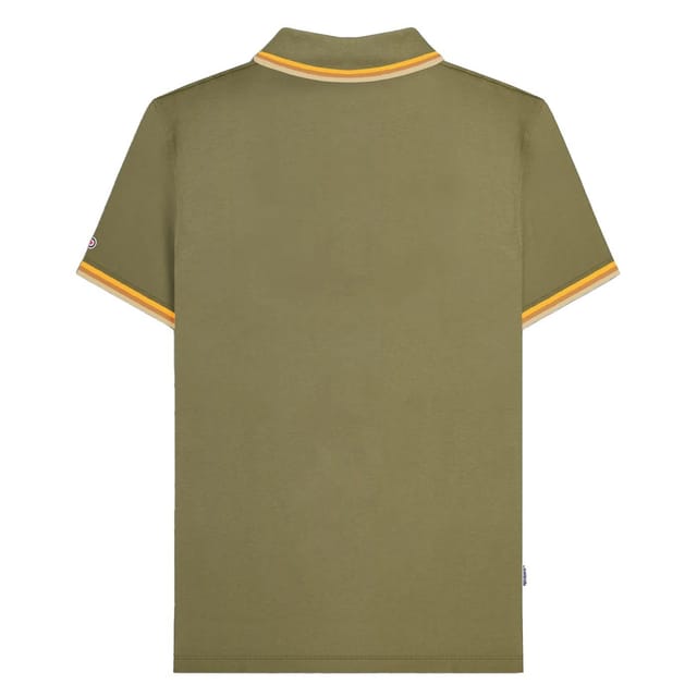 Lambretta Lambretta Men's Triple Tipped Polo Shirt in Light Khaki - 2