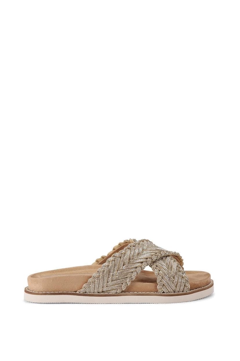 Carvela Carvela Women's 'Paloma' Fabric Sandals in Gold - 1