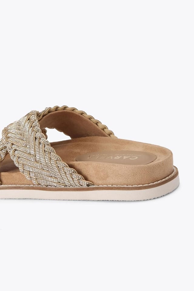 Carvela Carvela Women's 'Paloma' Fabric Sandals in Gold - 3