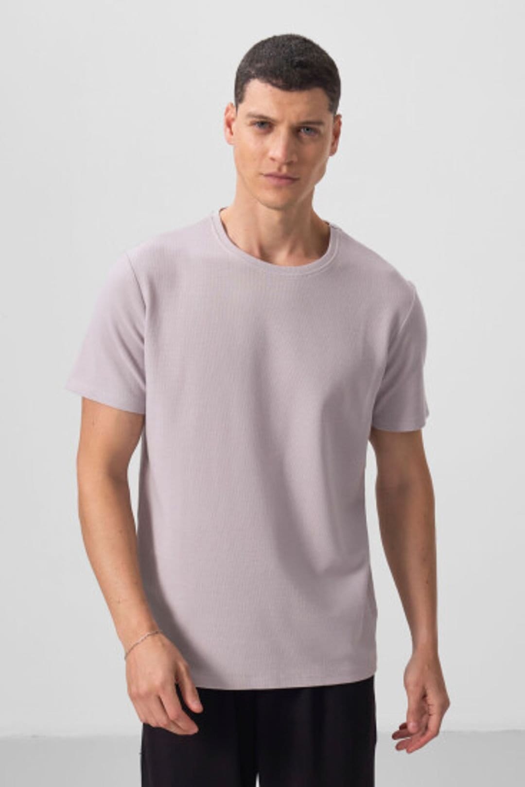 Tommy Life Tommy Life Men's Regular Fit Crew Neck T-Shirt in Stone - 4