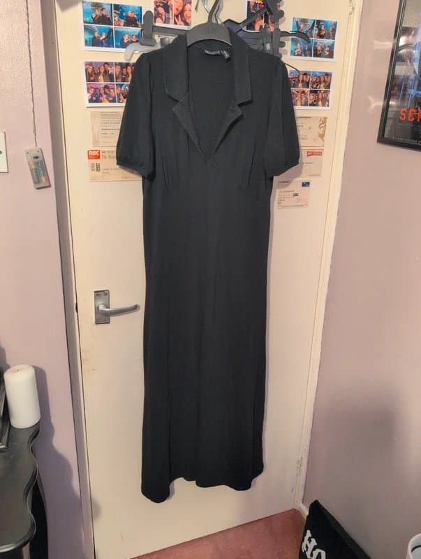 ASOS Black midi t loea dress