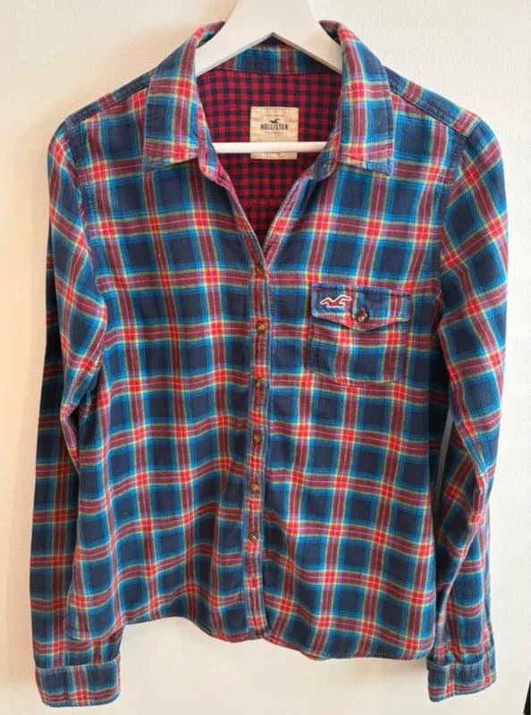 Hollister Hollister slim fit y2k lumber jacks checked tracker shirt top size large