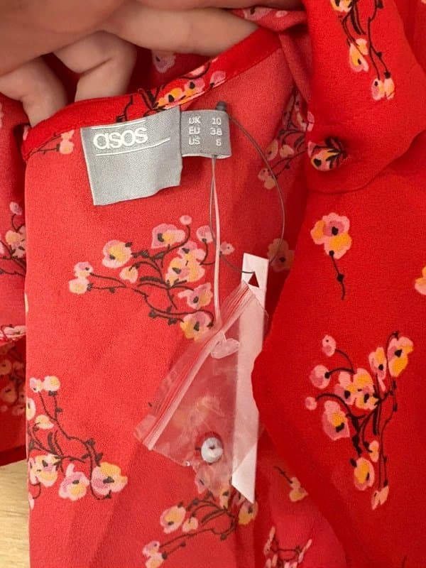 ASOS Red floral crop top