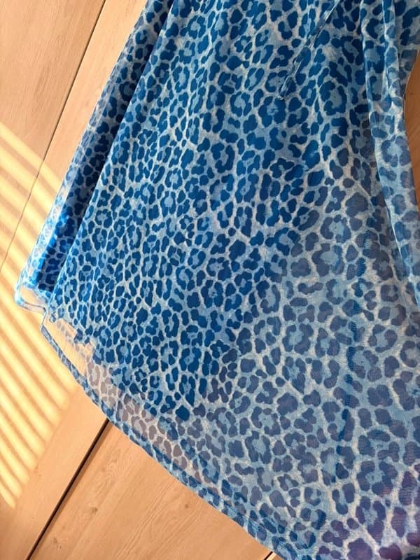 Very Leopard print mesh midi dress size 14