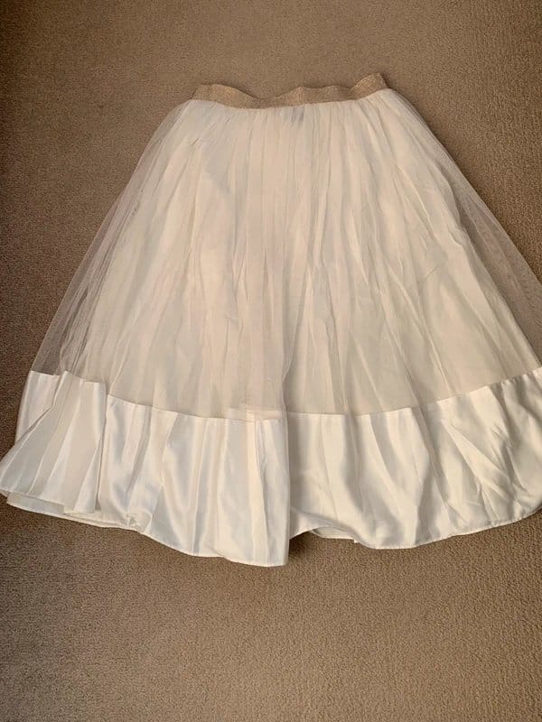 ASOS Cream Tulle and Satin Skirt - Holiday Summer Piece
