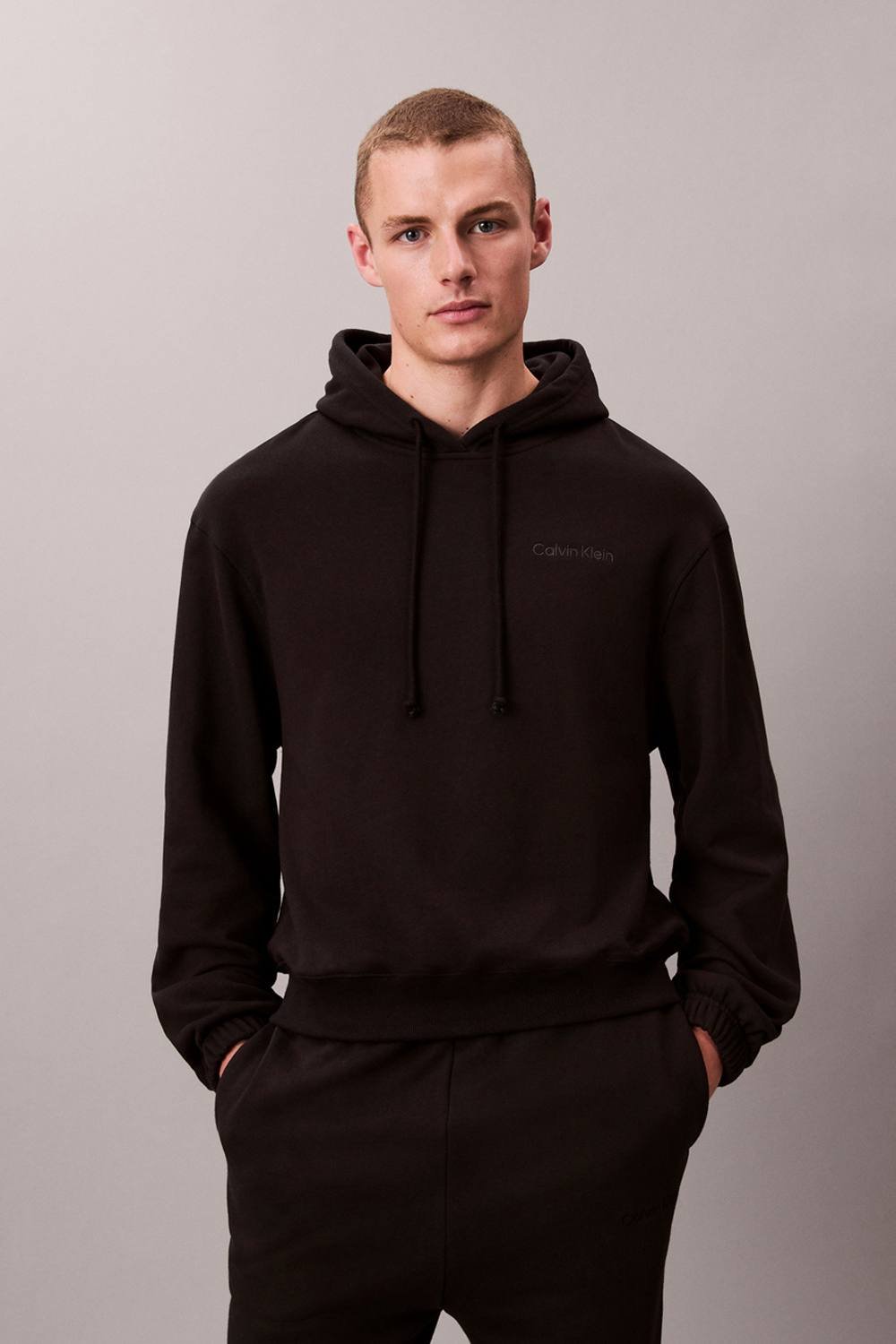 Calvin Klein Calvin Klein Men's Icon Cotton Terry L/S Hoodie Black - 2