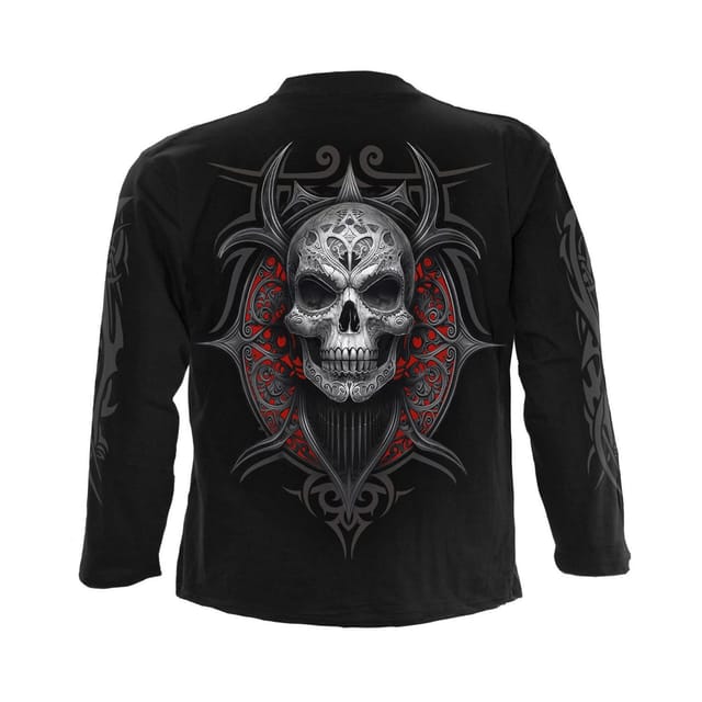 Spiral Direct Spiral Direct Men's High Priestess Back & Sleeve Print Long-Sleeved T-Shirt in Black - 3