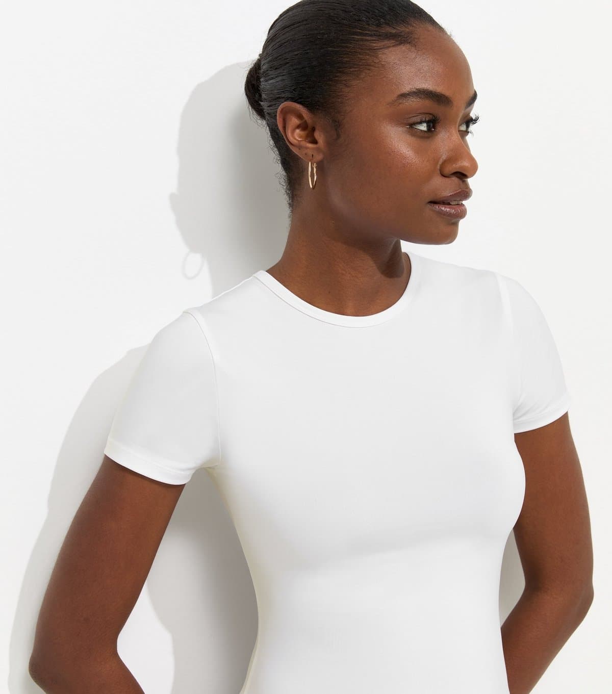 New Look New Look Off White Jersey Longline Crew Neck T-Shirt