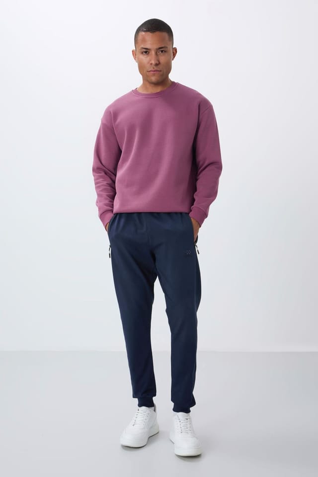 Tommy Life Tommy Life Men's Jogger Sweatpants With Zip Pocket in Navy - 2