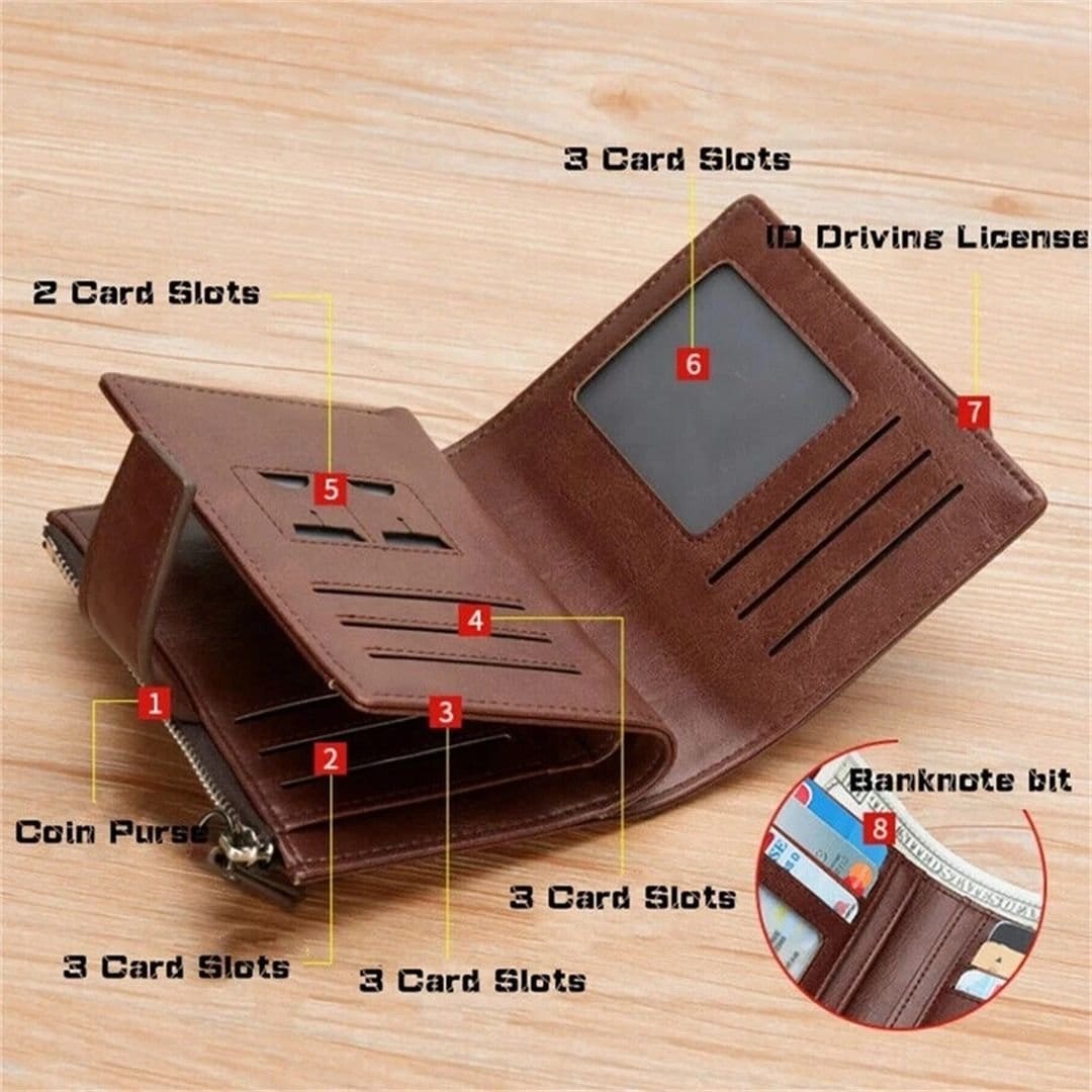 Nordara Nordara Men's Brown Designer Leather Wallet RFID Safe Contactless Card - 4