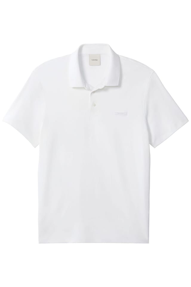 Calvin Klein Calvin Klein Men's Ss Slim Supima Logo Patch Polo Bright White - 3
