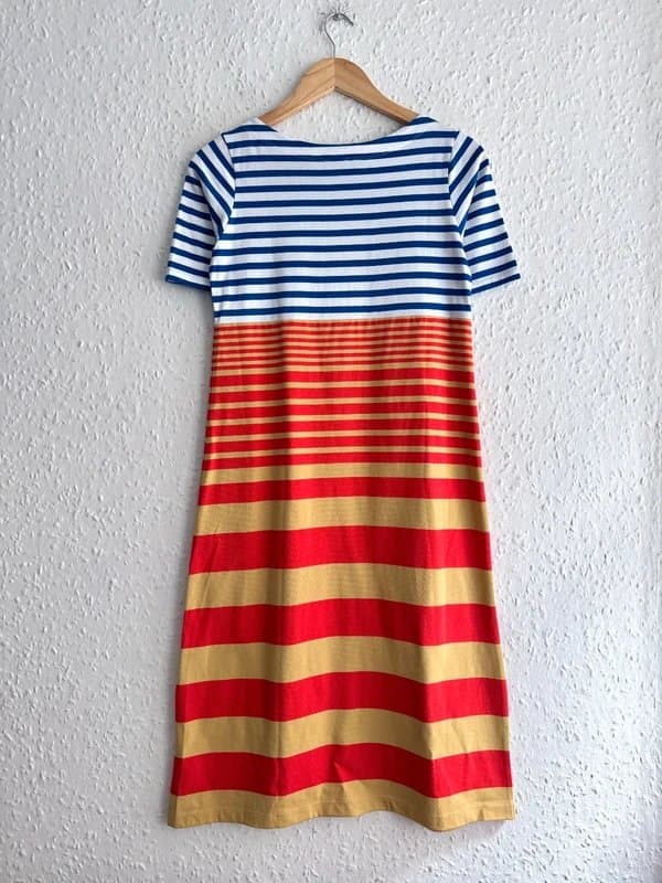 Marni New Uniqlo x Marni Striped 100% Cotton Short Sleeve Shift Dress -  Size XS