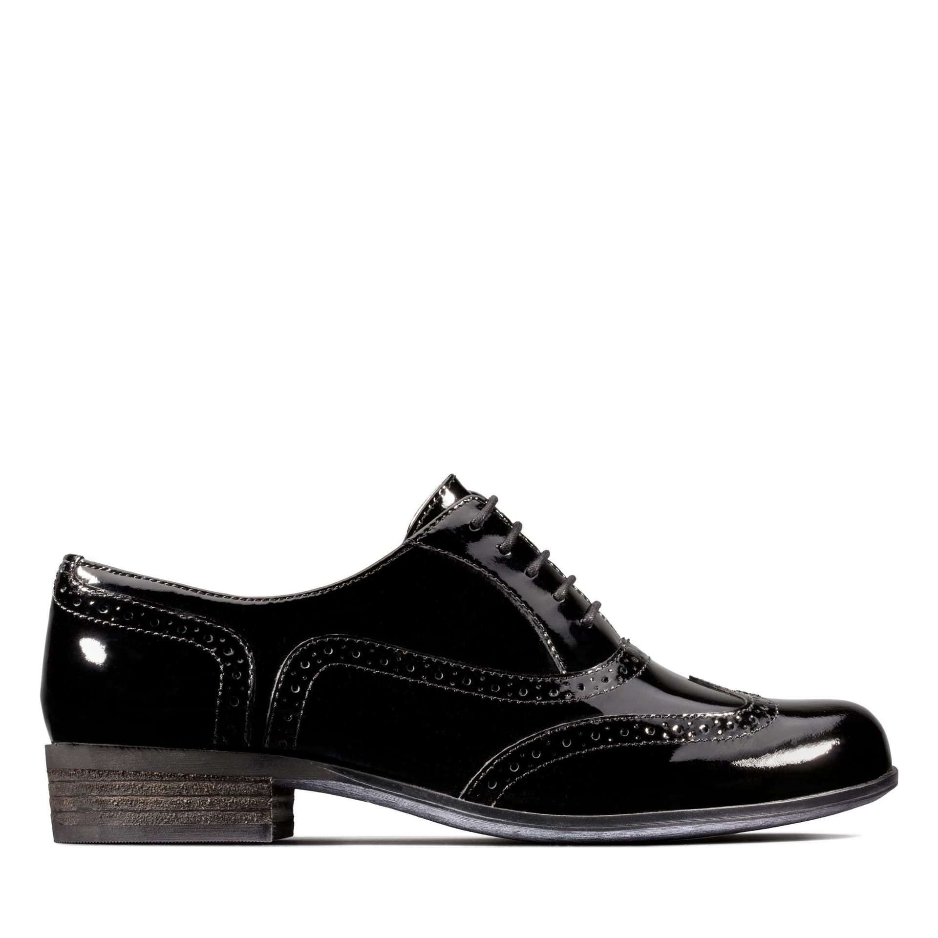 Clarks Clarks Women's Hamble Oak Black Patent Brogues, Lace Up
