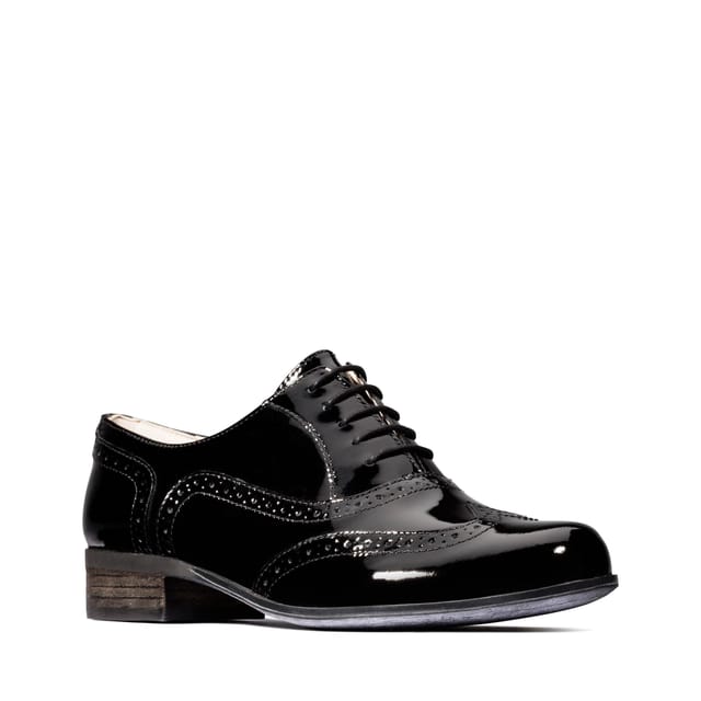 Clarks Clarks Women's Hamble Oak Black Patent Brogues, Lace Up - 2