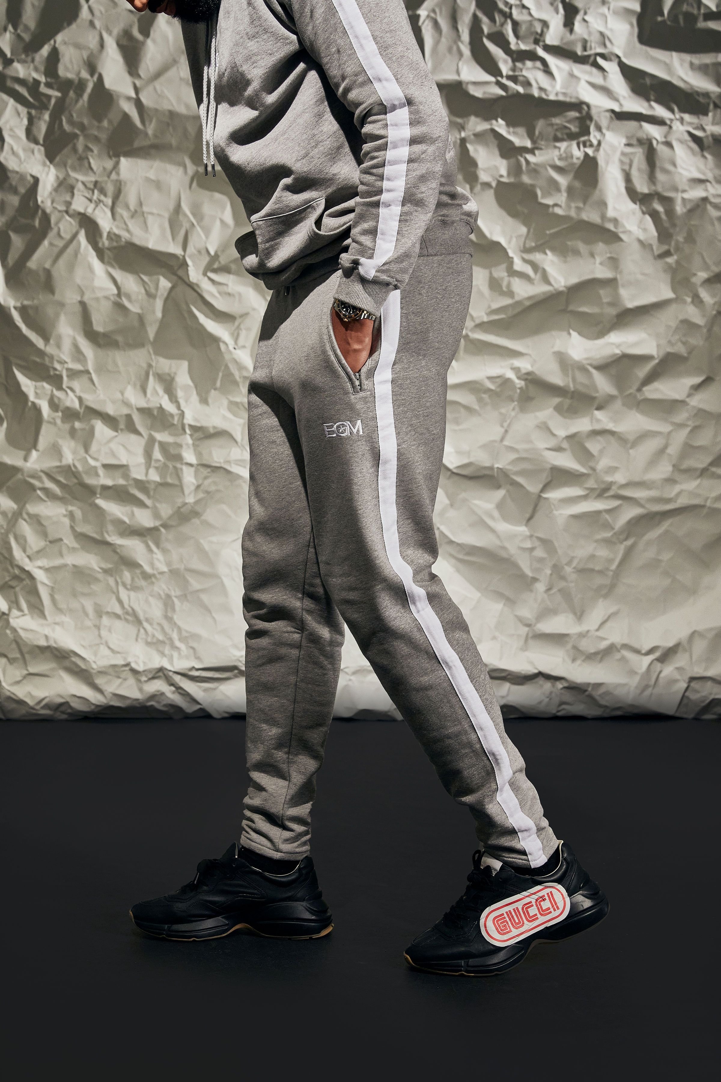 BeardGang Members BeardGang Members Men's BGM Joggers in Grey - 4