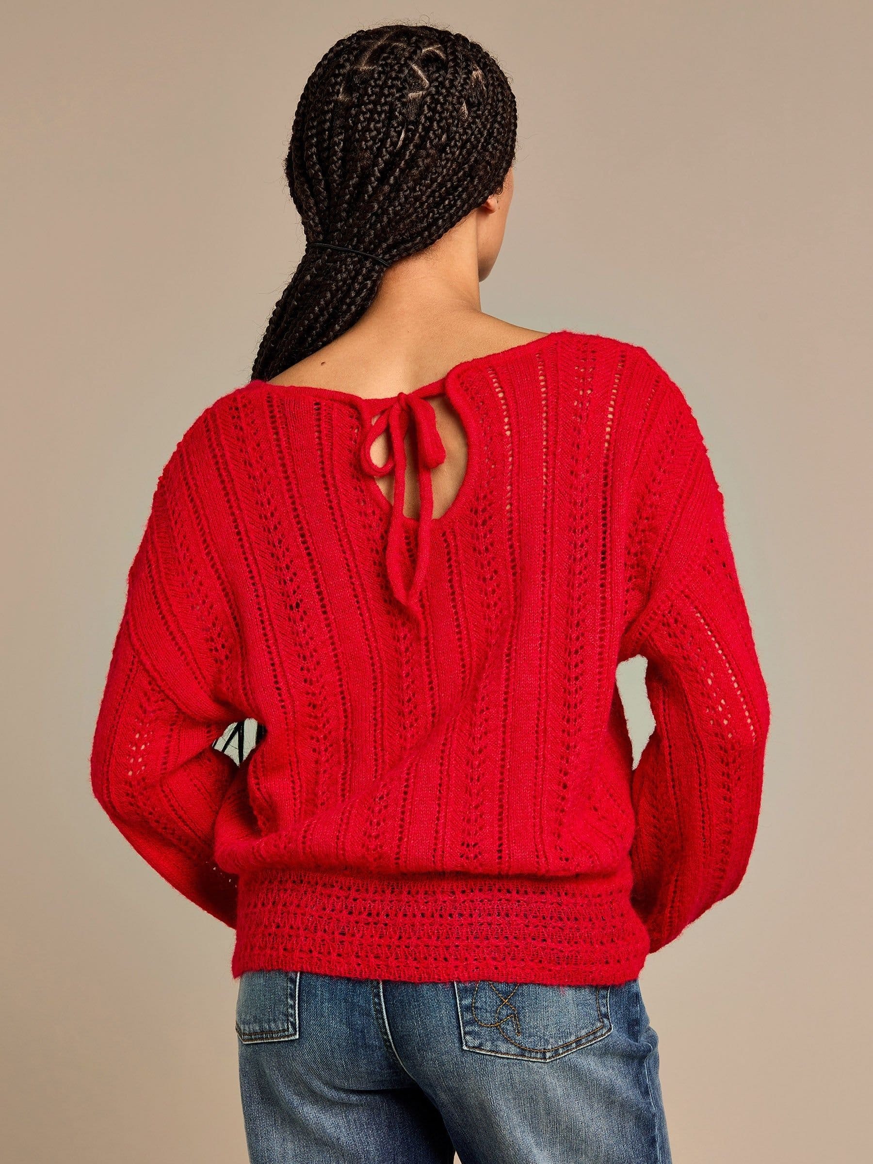 GWD by GEORGE W. DAVIES GWD by GEORGE W. DAVIES Women's GWD Arla-Bailey Red Wool Knit Top - 4