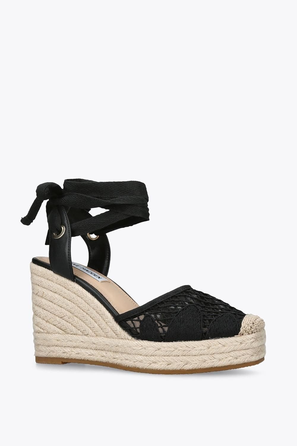 Steve Madden STEVE MADDEN Women's 'Osborn Black' Fabric Sandals in Black - 4