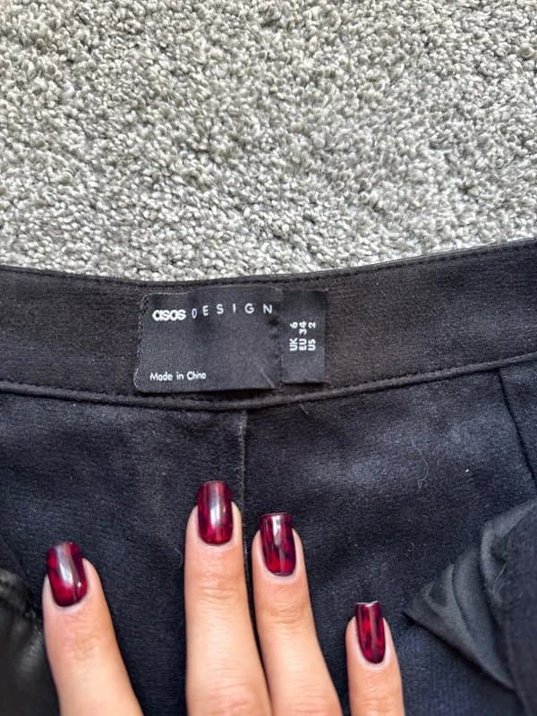 ASOS Leather coated asos trousers size 6/8