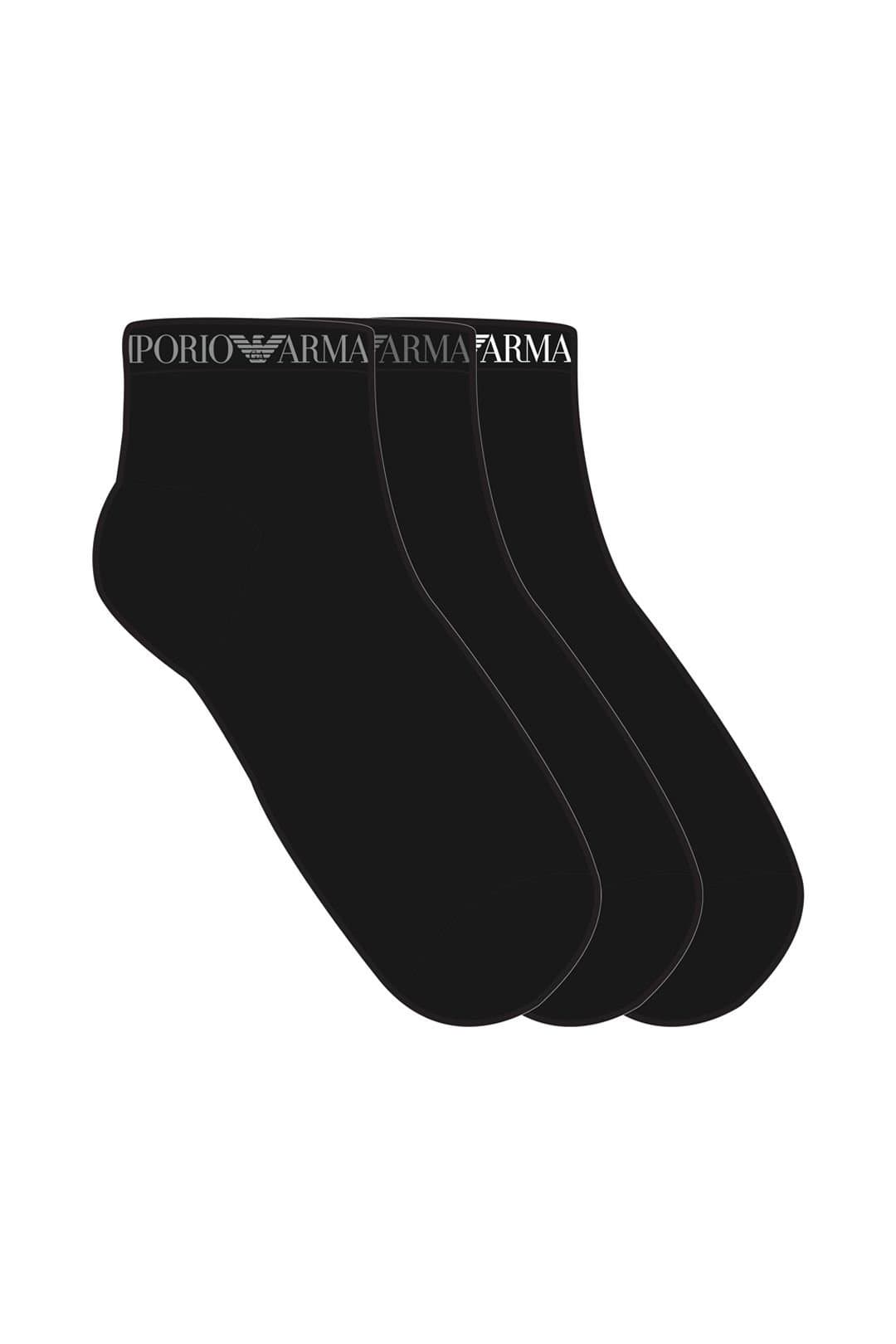 Emporio Armani Emporio Armani Men's 3-Pack Sneaker Socks Black