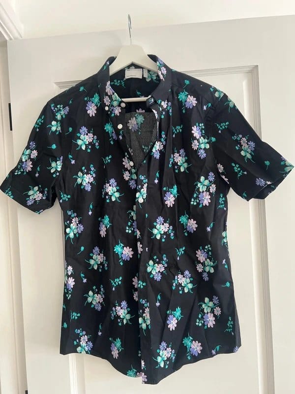 ASOS Design Men's Floral Short-Sleeve Shirt