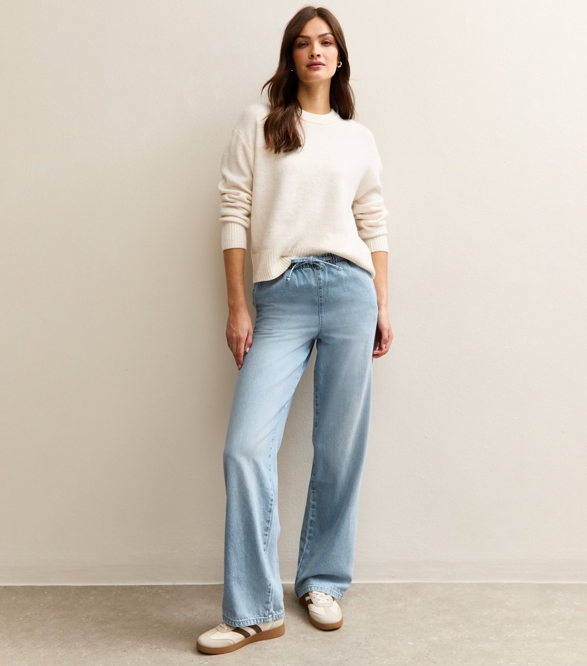 New Look Women's Tall Light Blue Pull On Wide Leg Jeans New Look - 2