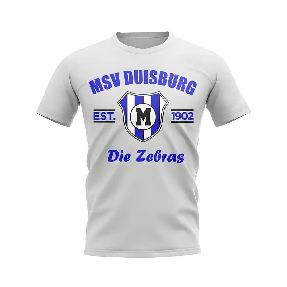 MSV Duisburg MSV Duisburg Men's Mens Established Football T-Shirt in White